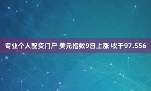 专业个人配资门户 美元指数9日上涨 收于97.556